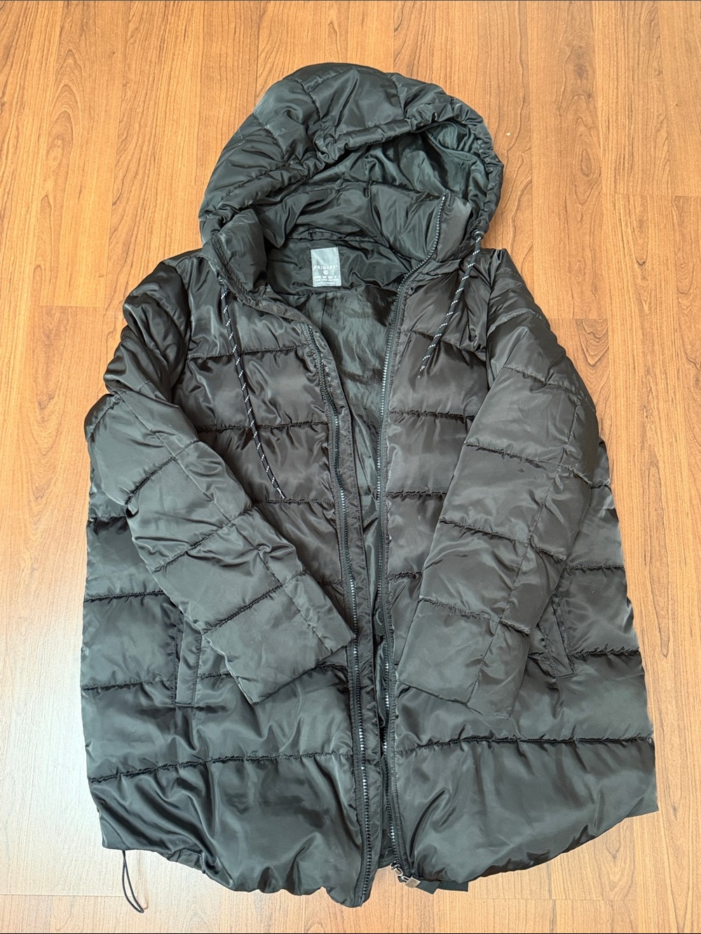 Black Hooded Puffer Jacket